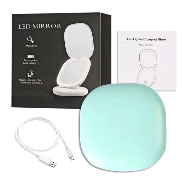 None Other - Mini Compact Led Makeup Mirror